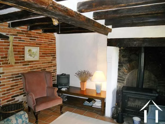 De lounge van de gîte.