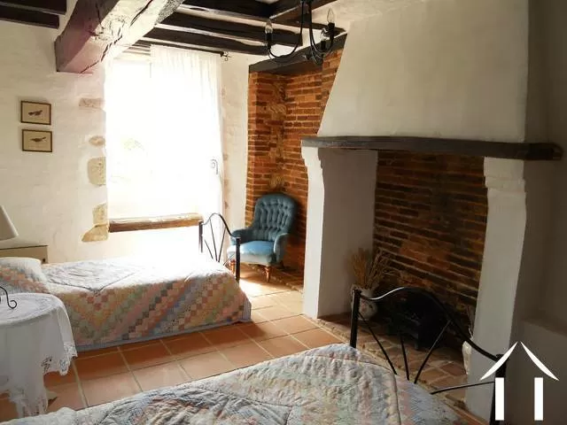 Slaapkamer 2 in de gîte. 