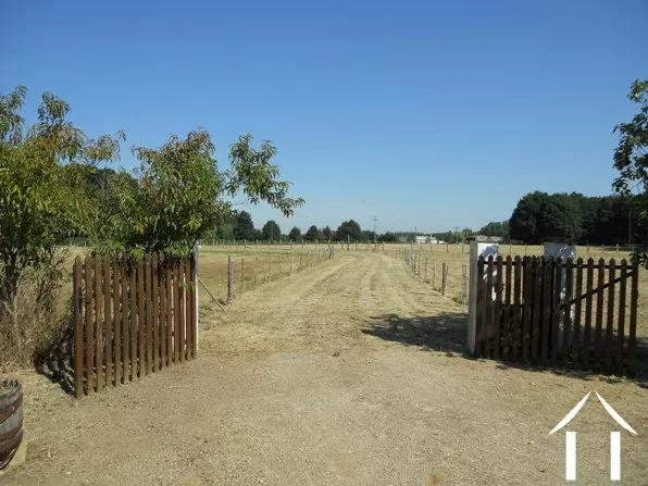 Dit is de oprijlaan die door het omliggende stuk grond  van 3 ha. loopt.