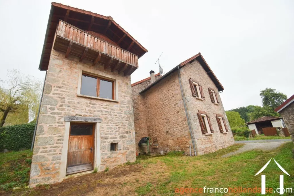 Authentiek stenen huis  te koop augne, limousin, Li1008 Afbeelding - 1