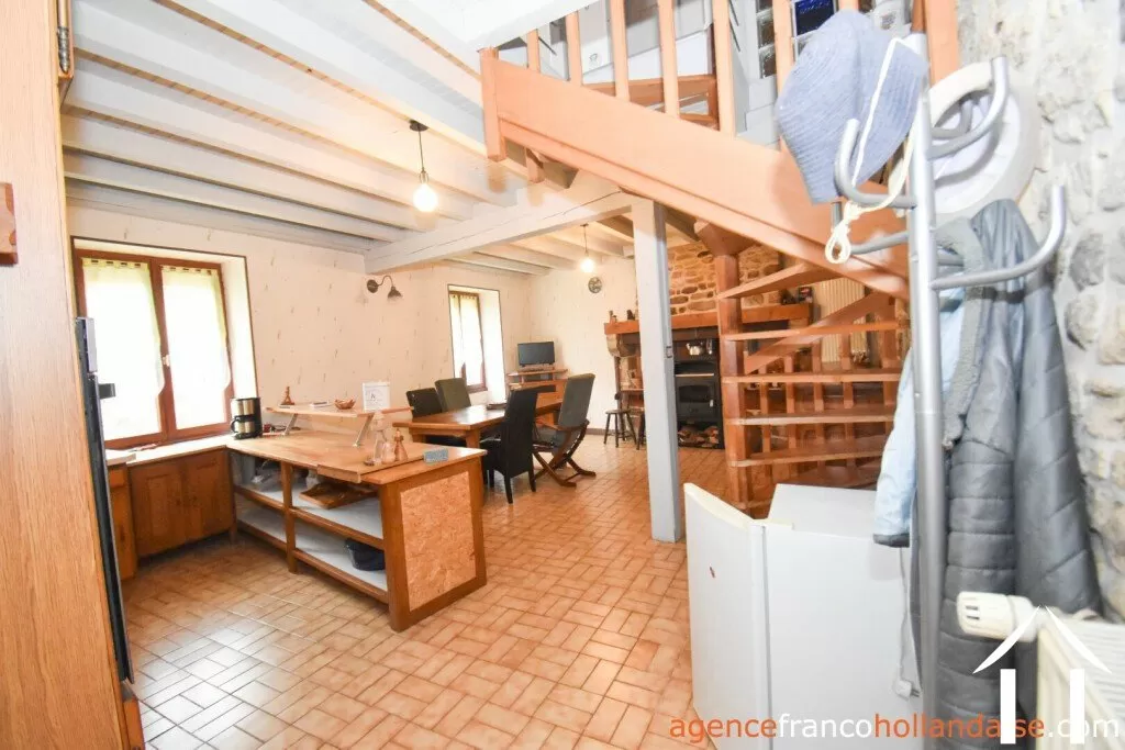 Authentiek stenen huis  te koop augne, limousin, Li1008 Afbeelding - 3