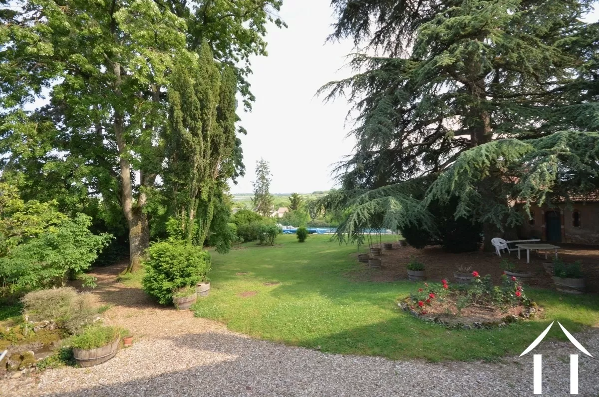 Zicht op het tuinhuis