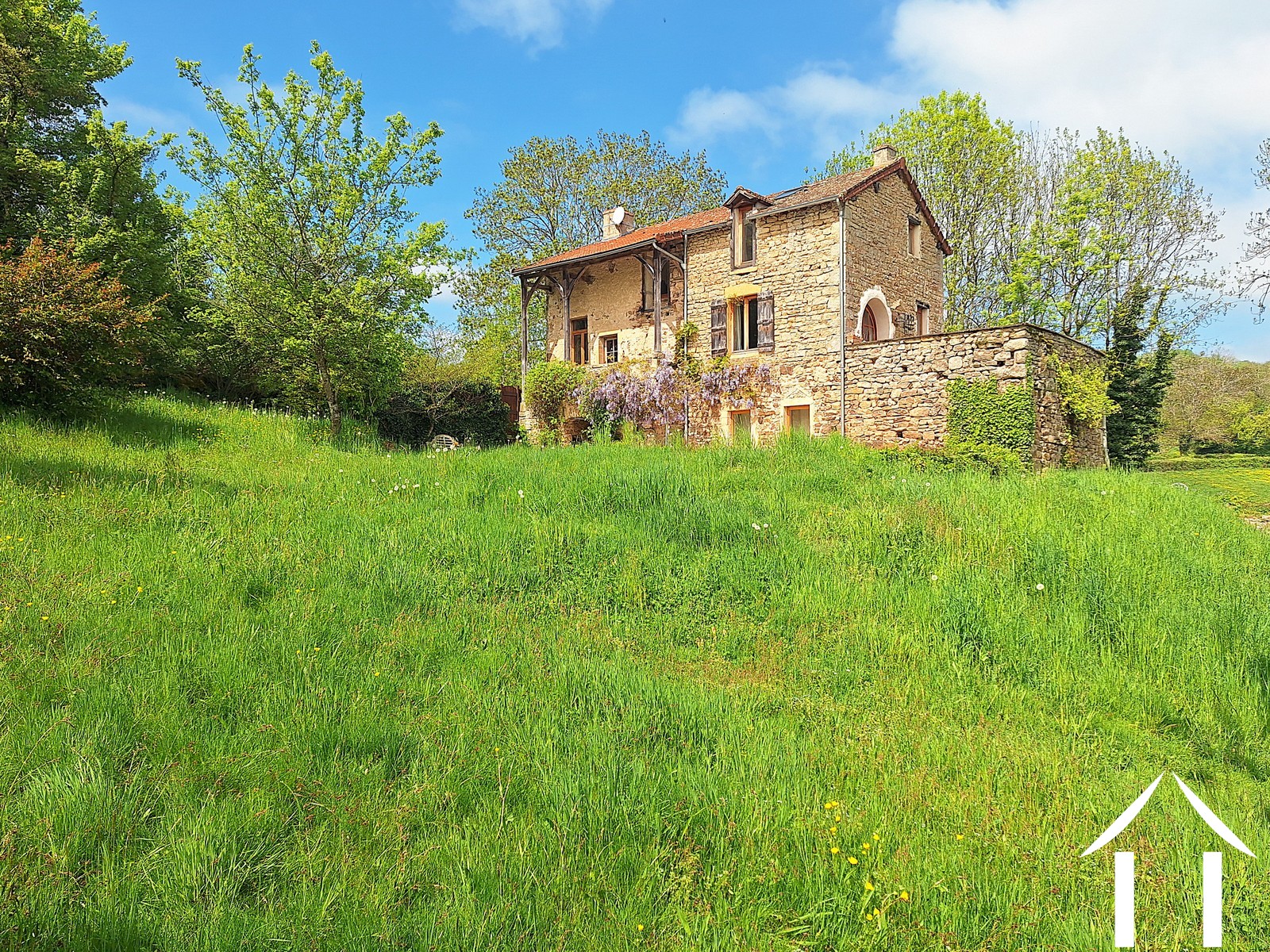 Zuidzijde van het huis