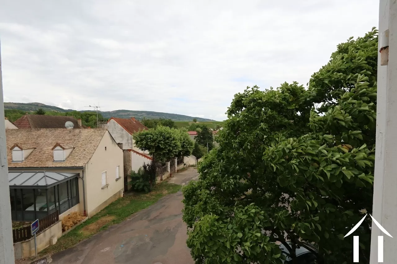 Uitzicht vanuit de slaapkamer op de bovenverdieping