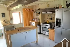 Large open plan fully equipped kitchen