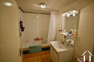 salle de bain avec aux rez de jardin