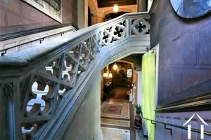 Grand stone staircase to the first floor