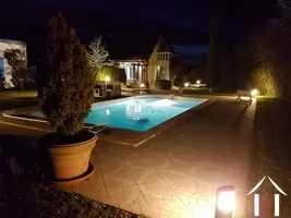 Zwembad in de avond