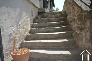 steps up to the balcony