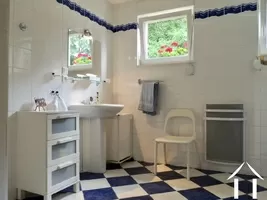 Family bathroom, with shower and toilet, downstairs