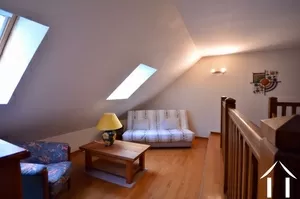 large mezzanine upstairs, leading to two bedrooms