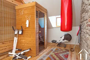 Fitness kamer met sauna 