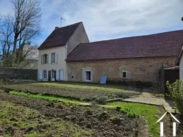 Rear of farmhouse and garden