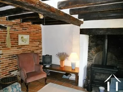 De lounge van de gîte.