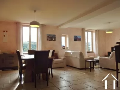 grand séjour au rez de jardin