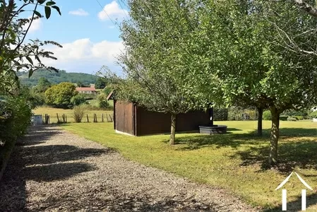 large shed at the bottom of the garden