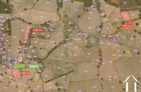 en vert disponible, en rouge en location agricole