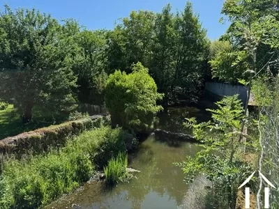 Uitzicht op de rivier vanaf de aparte tuin