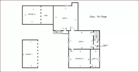 1e Verdieping plattegrond