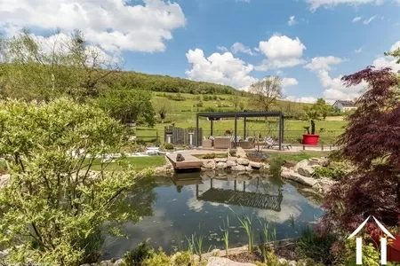 Tuinvijver Karper naar pergola en Japanse tuinen