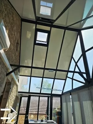 Spectaculaire glazen dakstructuur